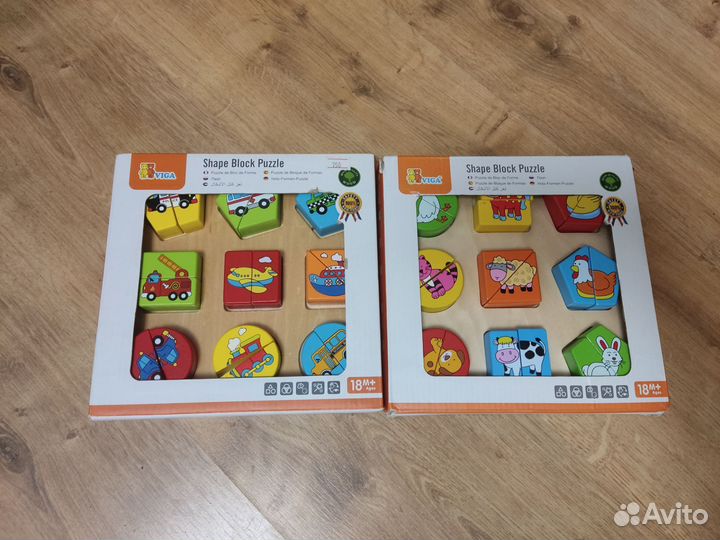 Развивающие игрушки рамки вкладыши Viga