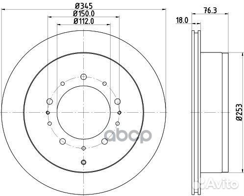 8DD 355 116-331 Диск тормозной toyota land crui