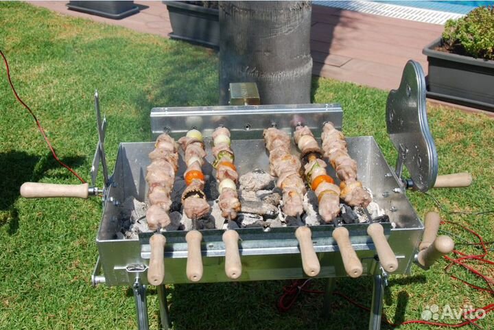Мангал автоматический угольный с электроприводом