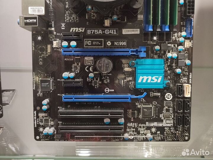 Материнская плата MSI B75A-G41 + I3-3220 + 16 DDR3