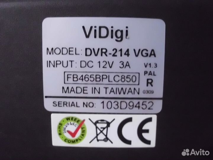 Видеорегистратор для наблюдения ViDigi DVR-214 VGA