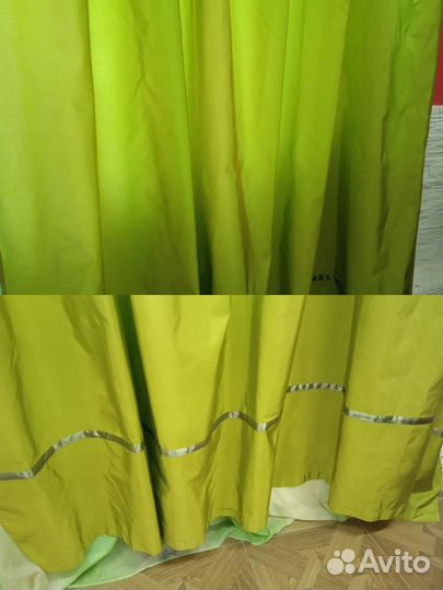 Шторы тюль зелёные бу