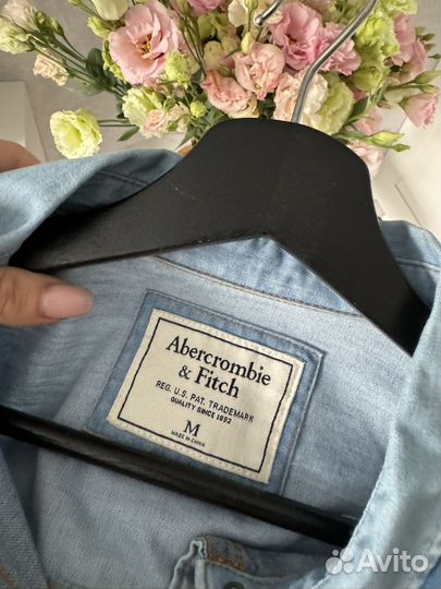 Abercrombie fitch джинсовая рубашка оригинал М