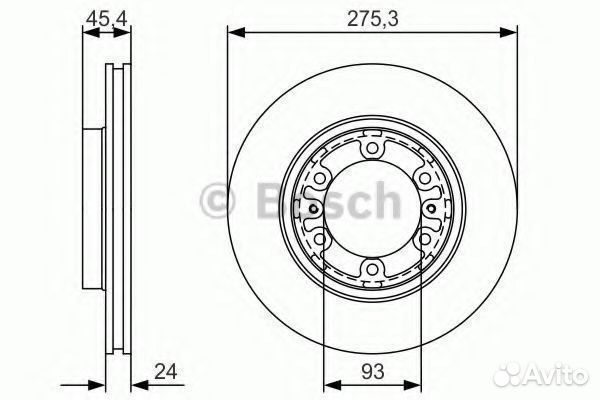 Тормозной диск 0986479R40 bosch