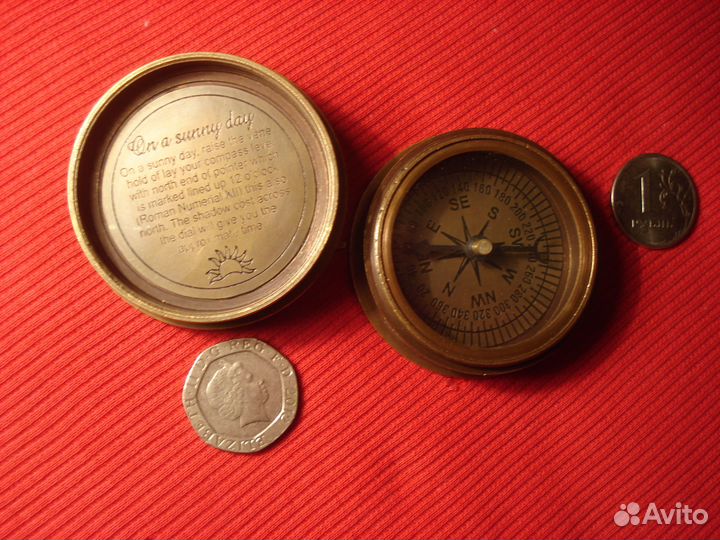 Корабельный компас Великобритания Англия 1862г бро