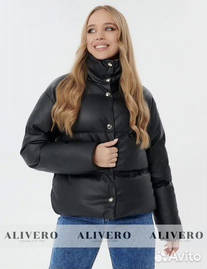 Новая кожаная куртка демисезонная с биркой