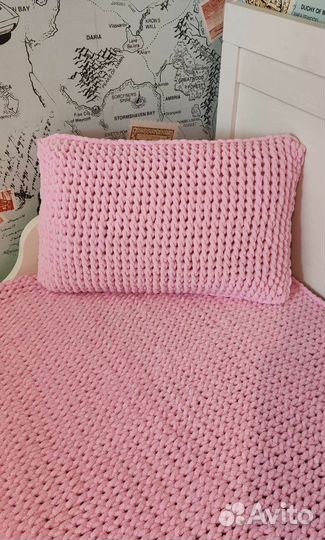 Комплект декоративная подушка + плед