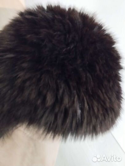 Шапка вязаный песец