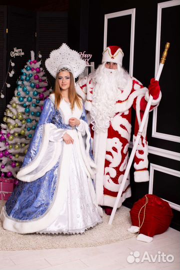 Костюм Снегурочки Боярский с кокошником