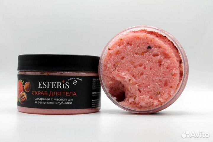 Скраб Esferis для тела сахарный с маслом ши и семе