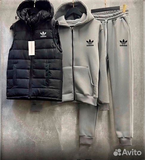 Тройка Adidas на флисе