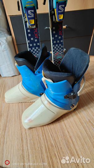 Горные лыжи детские 140 см комплект