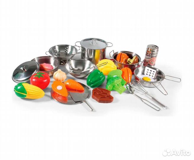 Набор детской посуды и еды как У мамы