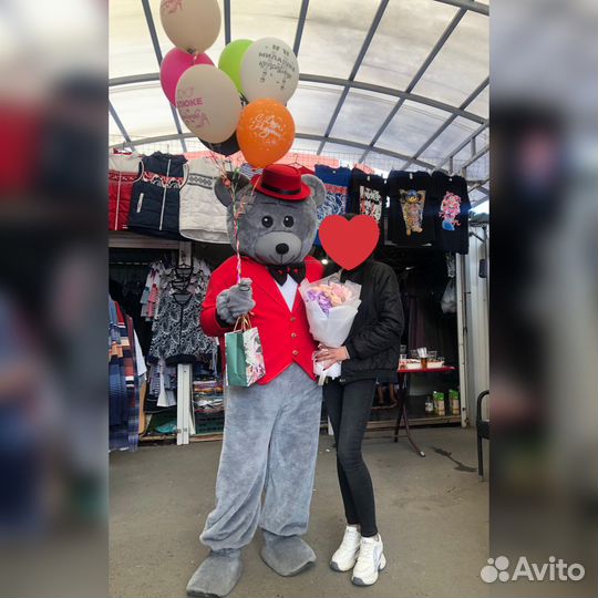 Ростовая кукла Мишка Тедди и Зайка Поздравления