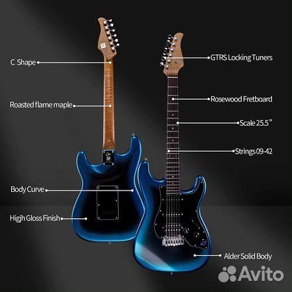 Электрогитара со встроенным процессором Mooer gtrs