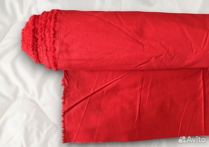 Ткань сатин красный СССР 18 метров