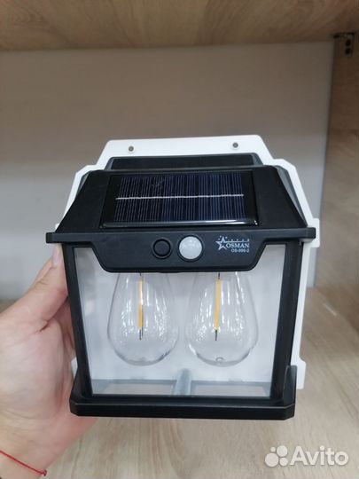 Фонарь на солнечной батарее с двумя лампами