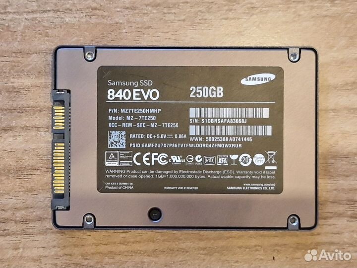 SSD Samsung 250Gb SATA3