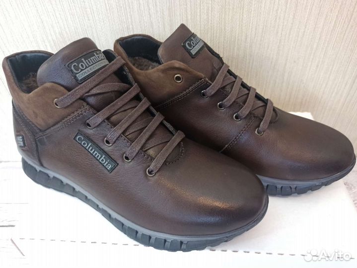 Columbia натуральная кожа на флисе