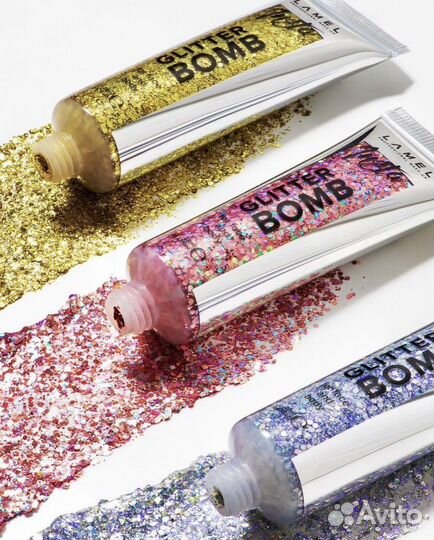 Жидкий глиттер для лица и тела Lamel insta bomb