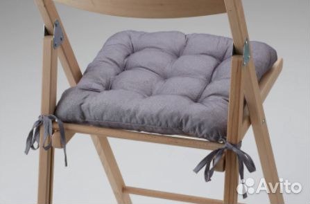 Подушка для стула Хэлльви Икеа серый, бежевый IKEA