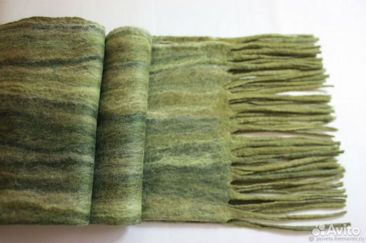 Шарф валяный шерстяной