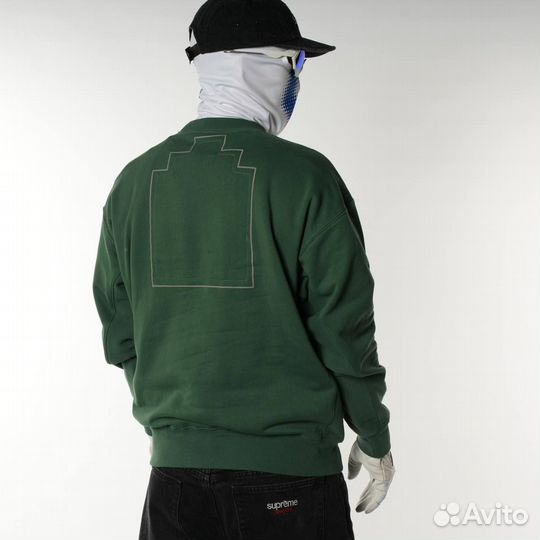 Свитшот Cav Empt темно зеленый оверсайз