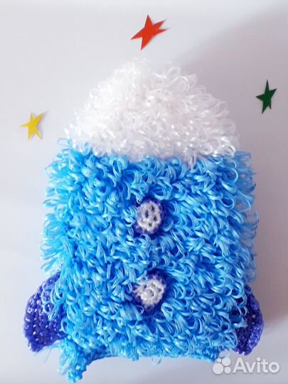 Мочалка детская вязаная 