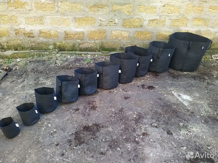 Контейнеры из геотекстиля для растений, от 1литра