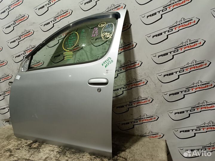 Дверь toyota funcargo yaris verso NCP20 NCP21 NCP25 6700252250 передняя левая серебро, 199 KA9313
