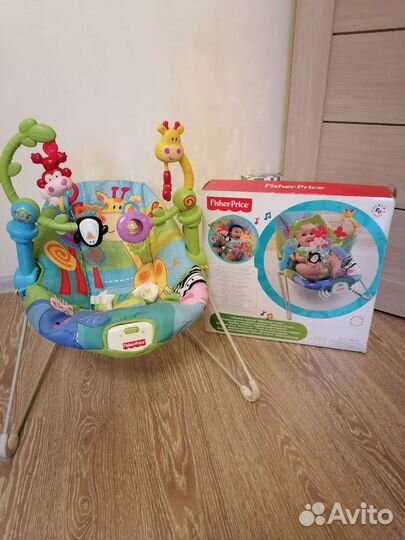 Детский шезлонг, кресло люлька FisherPrice