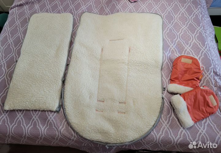 Зимний конверт в коляску санки мех