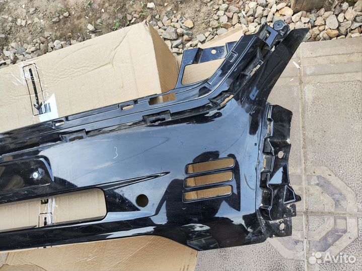 Накладка на бампер передняя Mitsubishi Outlander 3