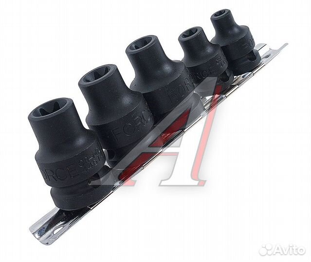 Набор ударных головок Звезда Е 3/8 1/2 5пр force