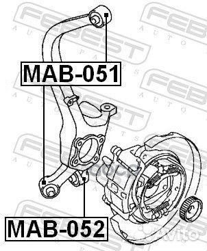 Сайленблок верхний задней цапфы (mitsubishi GAL