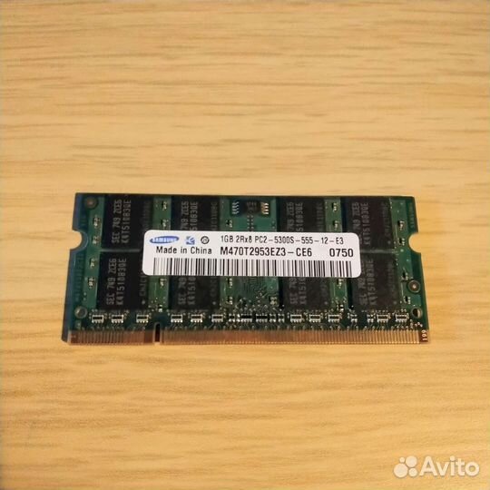 Оперативная память ddr2 для ноутбука 1 Гб