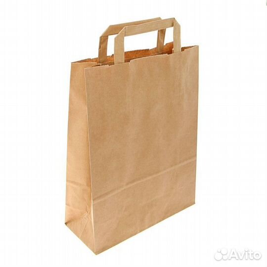 Крафт-пакеты с плоскими ручками