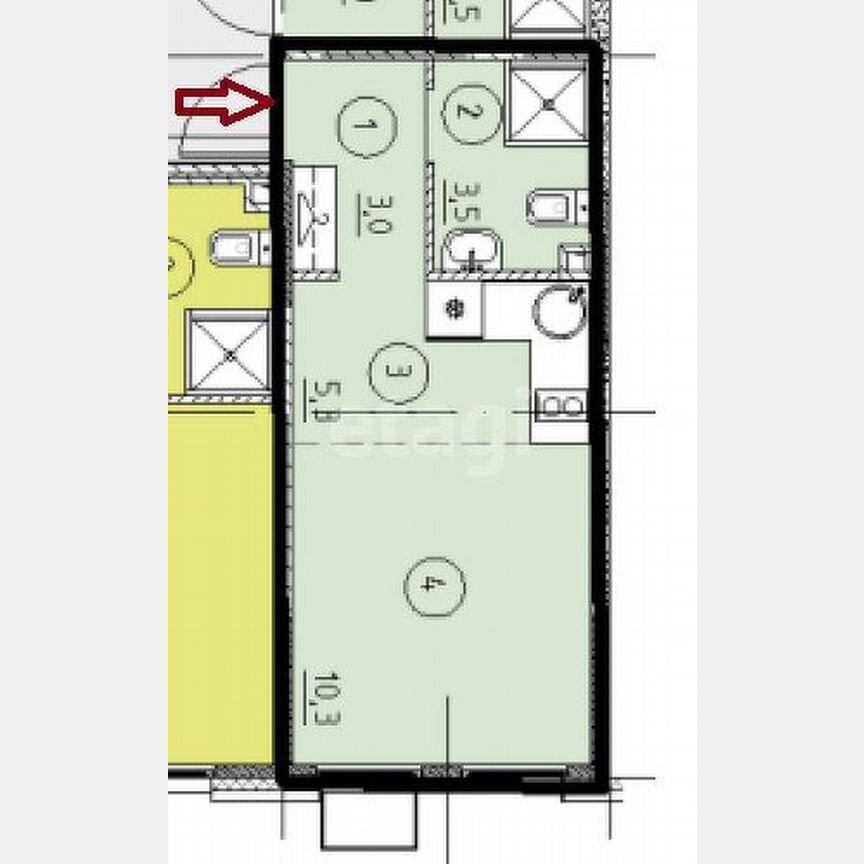 Квартира-студия, 22 м², 4/24 эт.
