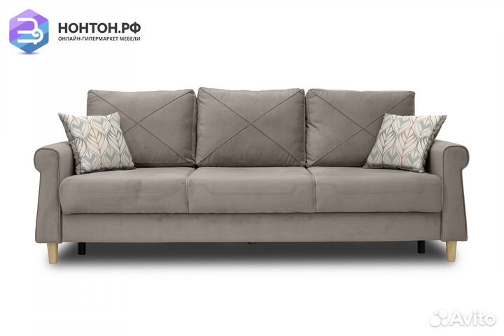 Диван тик-так Иветта серо-коричневый