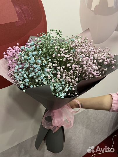 Букет цветов из гипсофилы, доставка