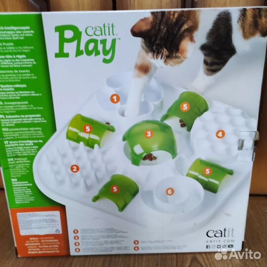 Развивающая кормушка-головоломка для кошек