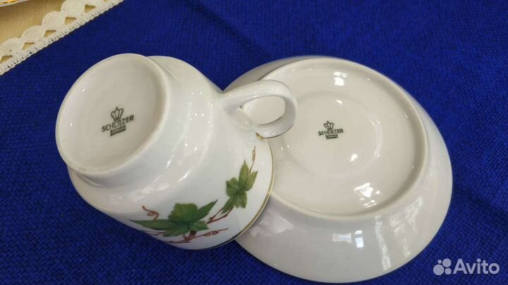 Винтажная кофейная пара Scherzer Bavaria, Германия