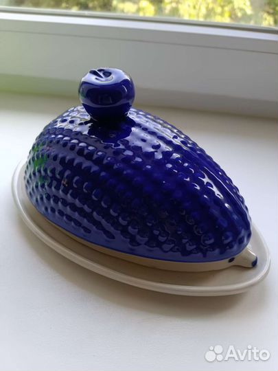 Маслёнка Ёжик Гжель СССР