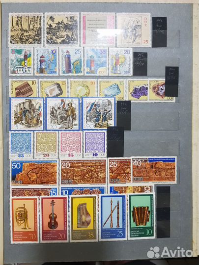 Почтовые марки альбом ГДР 1950-1990 годов 2 часть