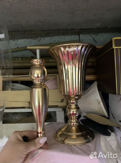 Вазы хромированные