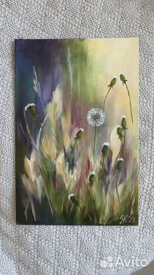Картина холст масло цветы