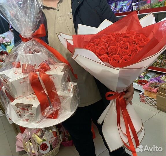 Мыльные розы букет 101, 55, 85