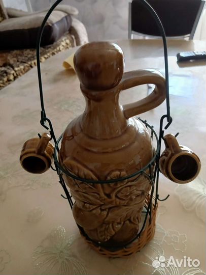 Набор для саке. Кувшин и 6 кружечек грамм по 20