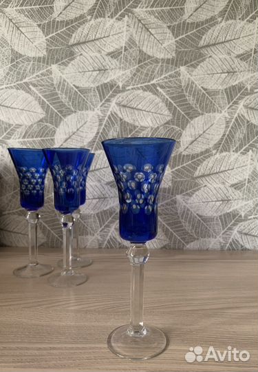 Хрустальные фужеры СССР (рюмки на ножке)