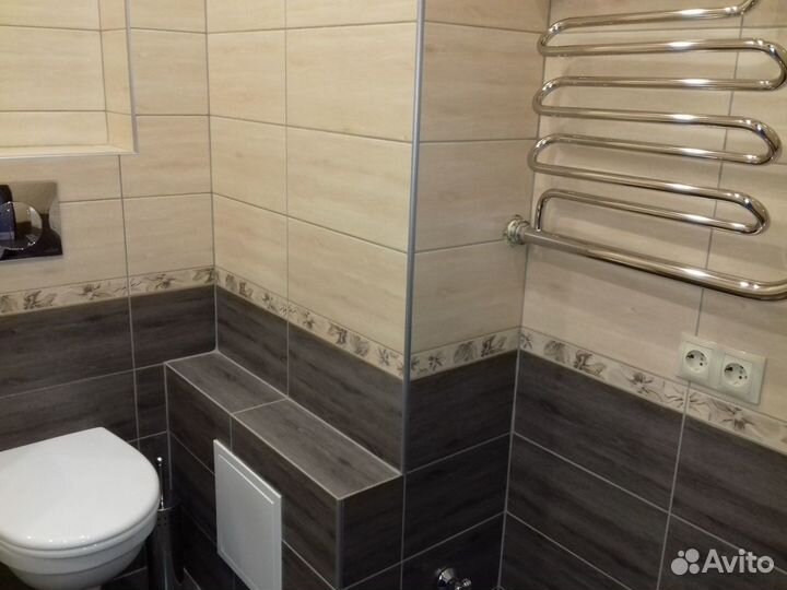 Облицовка плиткой, санузел под ключ